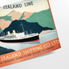 Affiche voyage vintage teintes vibrantes orange bleu passionnés rétro cadeau unique sublime espace style œuvre art intemporelle disponibles A4 cm A0