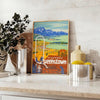 charm Queenstown vintage rail poster lush greens serene blues wall art essence timeless travel unique gift standout piece artwork space sizes A4 cm A0