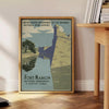 charm Fort Marion vintage travel poster serene green subtle gray tones wall art thoughtful gift artwork timeless elegance space sizes A4 cm A0