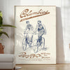 charm Columbia Boston vintage travel poster classic gray blue hues space timeless appeal unique wall art thoughtful gift