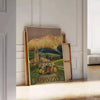 charm Abruzzo Italy vintage travel poster stunning blend black green captivating wall art perfect character room unique gift striking decor piece