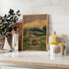 charm Abruzzo Italy vintage travel poster stunning blend black green captivating wall art perfect character room unique gift striking decor piece