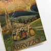 charm Abruzzo Italy vintage travel poster stunning blend black green captivating wall art perfect character room unique gift striking decor piece