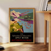 touch vintage charm space Yangtze China travel poster earthy browns lush greens timeless wall art print perfect gift A4 cm A0 lovers enthusiasts