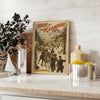 allure Klondike vintage poster earthy green brown hues wall art thoughtful gift print timeless elegance unframed options versatile addition decor