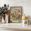 space striking vintage Japanese warrior poster bold black green hues captivating wall art perfect gift enthusiasts unique addition decor unframed version style