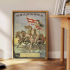 space striking vintage Japanese warrior poster bold black green hues captivating wall art perfect gift enthusiasts unique addition decor unframed version style