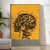 space vintage human head art poster black green wall unique gift print classic charm modern appeal sizes A4 cm A0