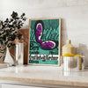 space stunning vintage poster mesmerizing blend green purple hues thoughtful gifts unique wall art exquisite artwork timeless charm decor sizes A4 cm A0