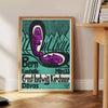 space stunning vintage poster mesmerizing blend green purple hues thoughtful gifts unique wall art exquisite artwork timeless charm decor sizes A4 cm A0