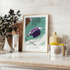 timeless elegance space La Morte d'Amour vintage poster serene blue gray tones captivating wall art classic romance unique gift striking addition room