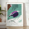 timeless elegance space La Morte d'Amour vintage poster serene blue gray tones captivating wall art classic romance unique gift striking addition room