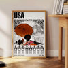 touch elegance space vintage poster timeless gray black hues artwork perfect décor style gift personal print wall sophisticated art gallery sizes A4 A0