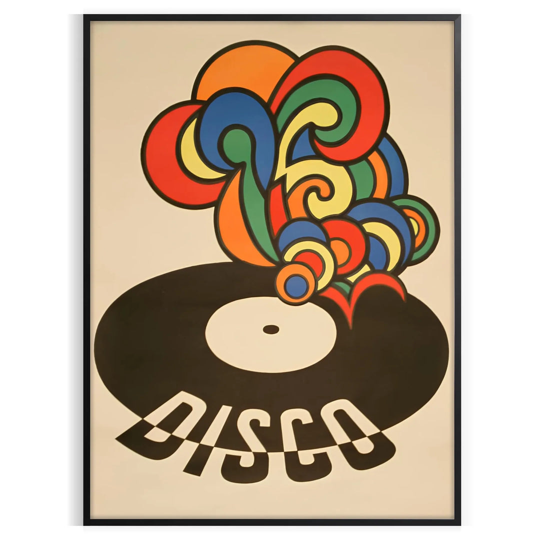 Vinyl And Other Delights Groovy Art Travel Poster High Quality Frame Premium Print Home Decor Color