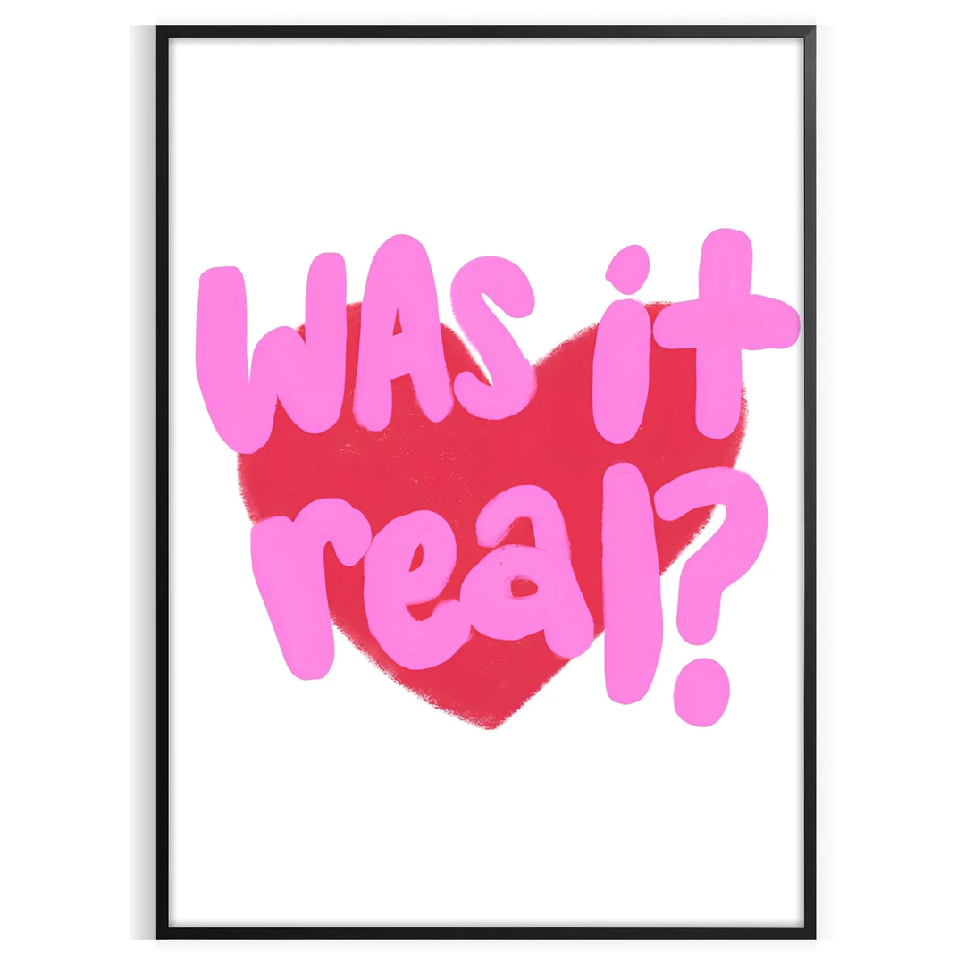 Was It Real Trendy Popular Poster Travel Poster High Quality Frame Premium Print Home Decor Color