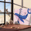 serene beauty whale poster majestic grays whites stunning wall art artwork essence ocean life memorable gift elegance room available