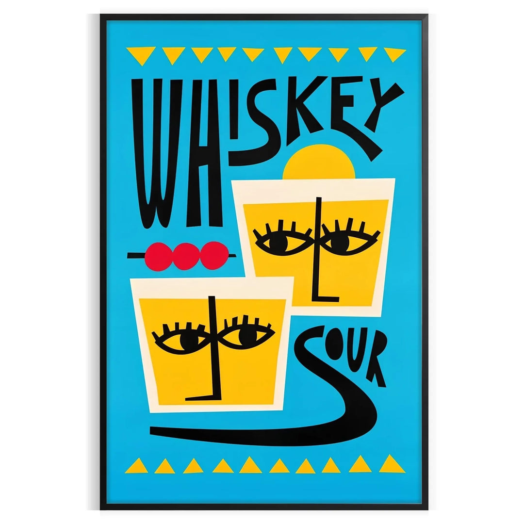 Whiskey Sour Cocktail Art Print 1 Travel Poster High Quality Frame Premium Print Home Decor Color