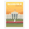 space stunning White House Washington travel poster elegant gray hues wall art print iconic charm thoughtful gift history buffs standalone piece