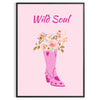 space Wild Soul Motivation Poster gray orange hues wall art inspiring artwork ideal gift prints stylish addition décor