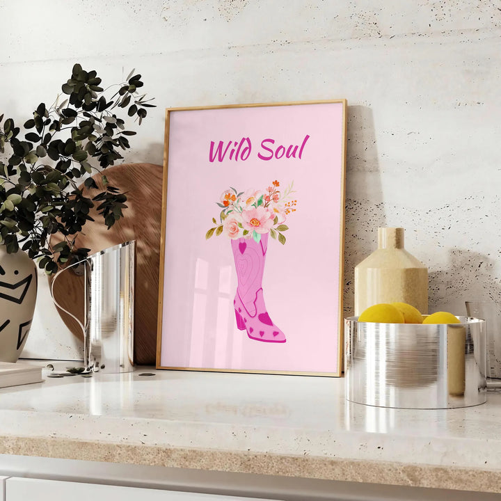 Wild Soul Motivation Art Travel Poster High Quality Frame Premium Print Home Decor Color