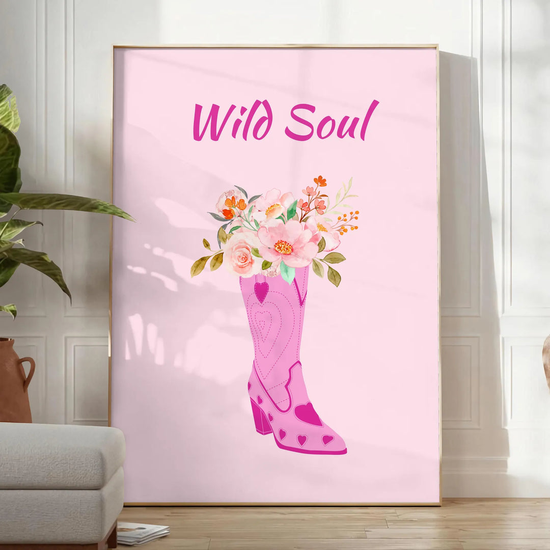 Wild Soul Motivation Art Travel Poster High Quality Frame Premium Print Home Decor Color