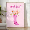space Wild Soul Motivation Poster gray orange hues wall art inspiring artwork ideal gift prints stylish addition décor