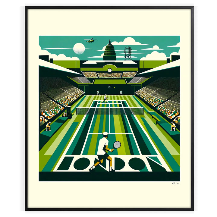 Affiche de Wimbledon Affiche de tennis