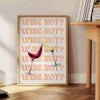 kitchen decor Wine Not poster vibrant yellow purple tones eye wall art perfect lovers thoughtful gift various sizes A4 cm A0 space today