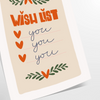 space stunning gray green Wish List poster beautiful wall art sleek design thoughtful theme perfect gift addition home decor collection artwork personalized touch