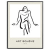 Affiche boho féminité bohème teintes élégantes gris noir cadeau raffiné œuvre une touche artistique espace disponible A4 cm 60×80 A0