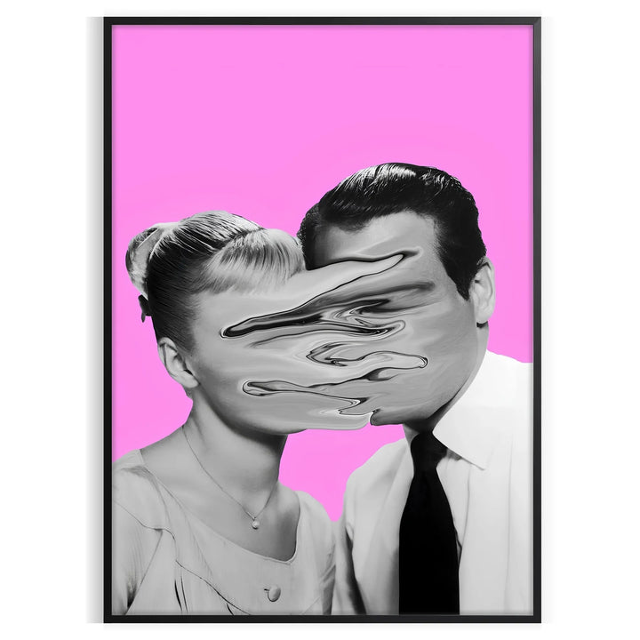 Woman Man Pink Popular Art Travel Poster High Quality Frame Premium Print Home Decor Color