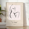 space Woman Bohemian Art poster chic gray black tones stunning piece wall elegance modern flair room perfect gift lovers ideal individuality style