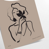 space woman bohemian poster black vibrant green hues wall art print artistic touch room thoughtful gift various sizes A4 cm A0