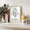 Affiche boho féminité bohème teintes élégantes gris noir cadeau raffiné œuvre une touche artistique espace disponible A4 cm 60×80 A0