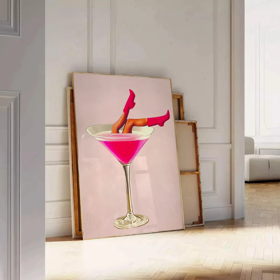 Woman Cocktail Popular Print Travel Poster High Quality Frame Premium Print Home Decor Color