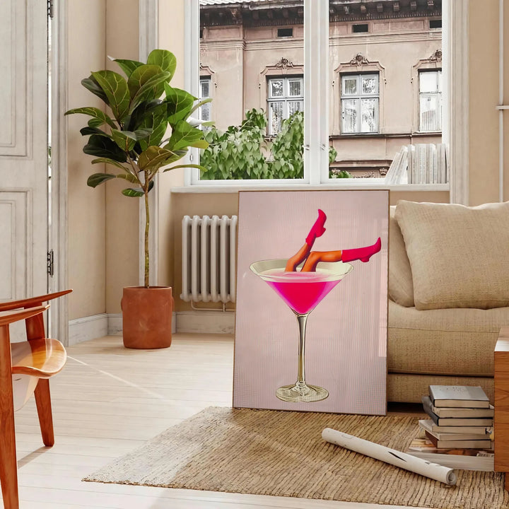 Woman Cocktail Popular Print Travel Poster High Quality Frame Premium Print Home Decor Color