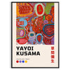 univers Yayoi Kusama affiche captivante vert orange espace un cadeau version unique