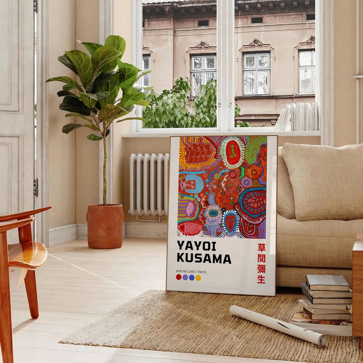 Yayoi Kusama Art Print Travel Poster High Quality Frame Premium Print Home Decor Color