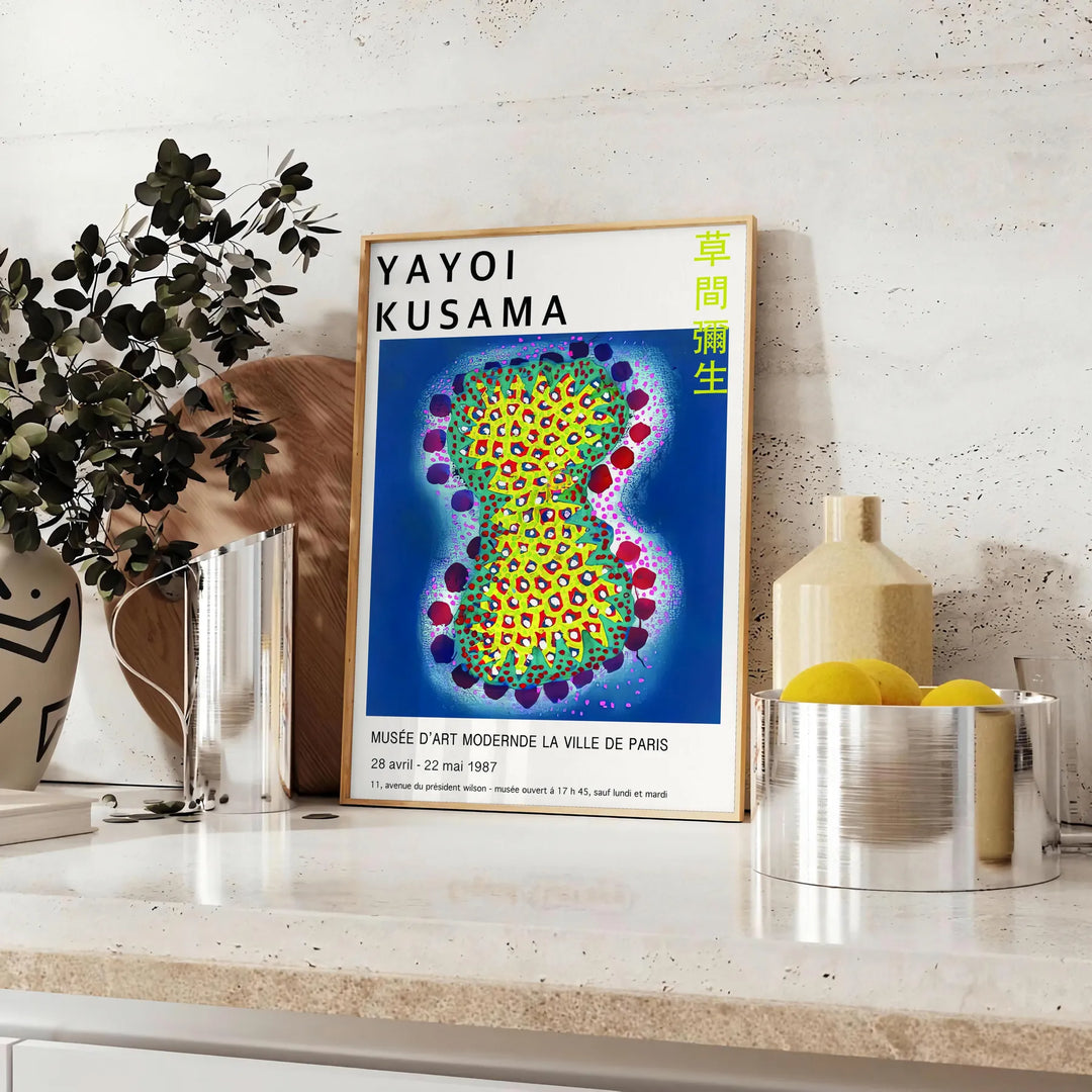 Yayoi Kusama Wall Art Travel Poster High Quality Frame Premium Print Home Decor Color