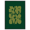 space yoga inspirational art poster green tones wall mindfulness print thoughtful gift room serene presence A4 cm A0