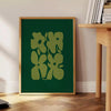 space yoga inspirational art poster green tones wall mindfulness print thoughtful gift room serene presence A4 cm A0