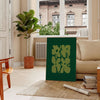 space yoga inspirational art poster green tones wall mindfulness print thoughtful gift room serene presence A4 cm A0