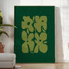 space yoga inspirational art poster green tones wall mindfulness print thoughtful gift room serene presence A4 cm A0