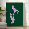 space yoga poster green blue hues wall art thoughtful gift artwork serenity mindfulness decor beautiful print
