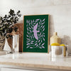 space Yoga Inspirational Poster greens blues wall art thoughtful gift print relaxation mindfulness decor beautiful artwork frame