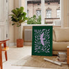 space Yoga Inspirational Poster greens blues wall art thoughtful gift print relaxation mindfulness decor beautiful artwork frame