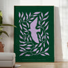 space Yoga Inspirational Poster greens blues wall art thoughtful gift print relaxation mindfulness decor beautiful artwork frame