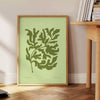 space inspiring yoga poster green hues decor thoughtful gift stunning wall art artwork essence tranquility mindfulness range sizes A4 cm