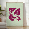space yoga motivational art poster green purple hues wall thoughtful gift inspiring print tranquility unframed options personalized touch