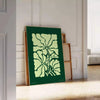 space Yoga Positive Poster green gray hues wall art thoughtful gift mesmerizing print tranquility decor unique artwork sizes A4 20×28 A0